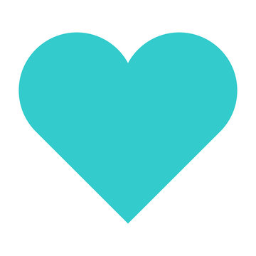 Flat heart icon love sign favorite interface button