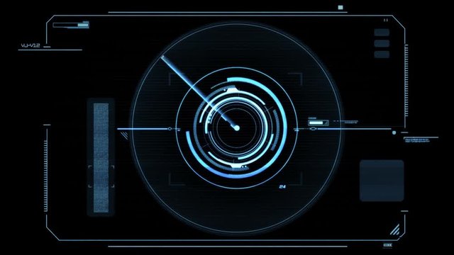 igh technology viewfinder. High quality futuristic viewfinder. It's ideal for the inside to the movie, or animation material. Inside three animations: 1. Blue glowing viewfinder, 2. White, matte viewf