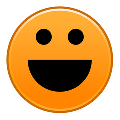 Orange smiling face cheerful smiley happy emoticon