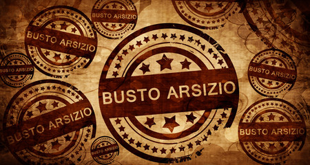 Busto Arsizio, vintage stamp on paper background