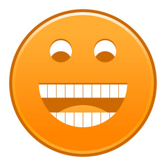 Orange smiling face cheerful smiley happy emoticon