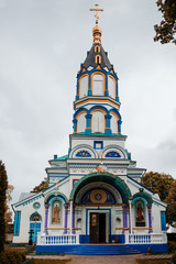 Fototapeta na wymiar Holy temple Ylynskyy church at the entrance to city in Chernobyl