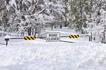 Road closed sign