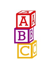 cubes toy icon over white background. colorful design. vector illustration