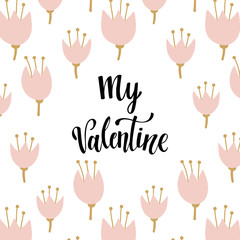 Fototapeta premium Romantic Typographic poster