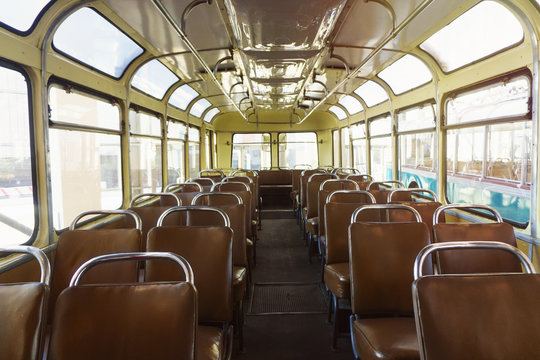 Old Time Bus Cabin With Seats