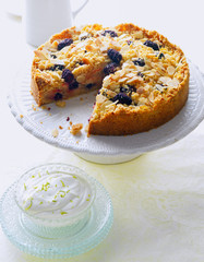 Blackberry and apple cake