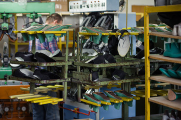 Fototapeta premium Shoes factory