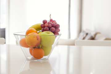 Fruit Bowl In Bright Room