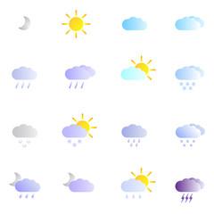 Obraz premium set with weather icons