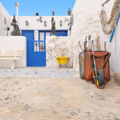 Fototapeta na wymiar A rustic house in Caleta de Sebo, La Graciosa island, Canary Isl