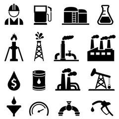 Oil and petroleum icon set - 134648776