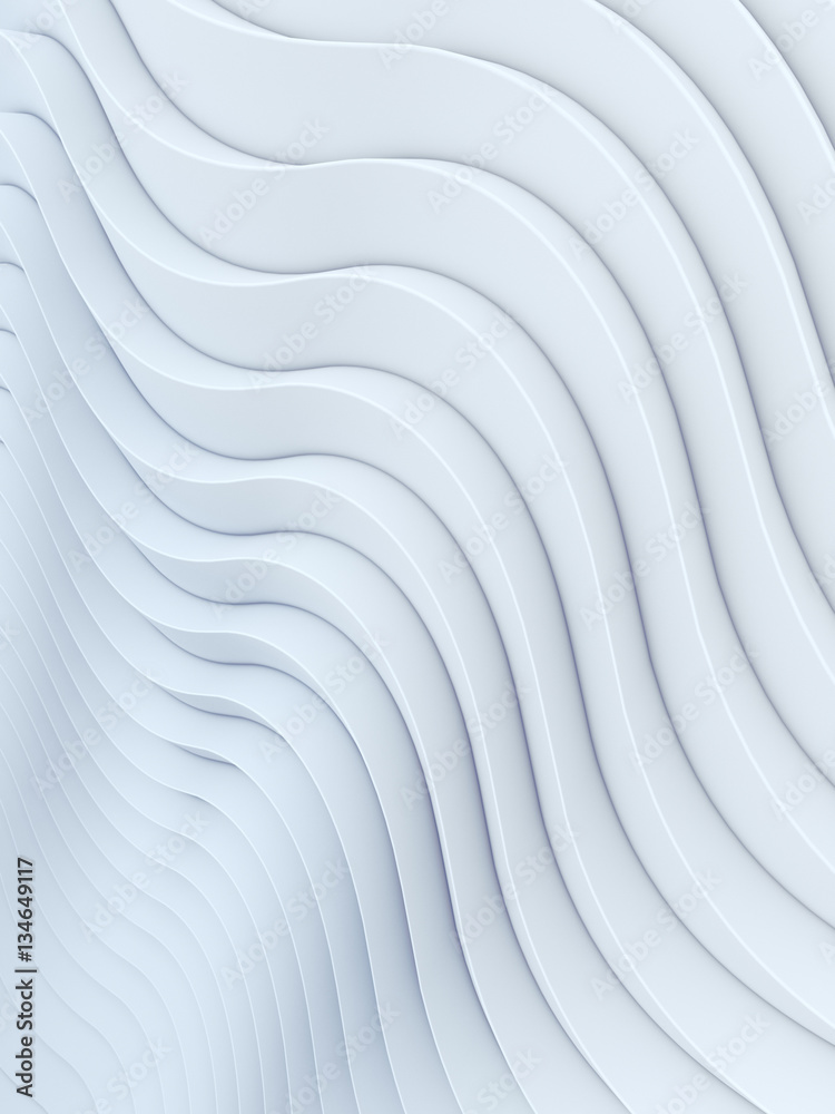 Aufkleber Wave band abstract background surface 3d rendering