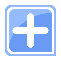 Blue plus icon