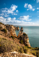 Fototapeta na wymiar Lagos cliffs in Portugal