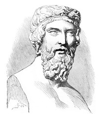 Plato, vintage engraving. - obrazy, fototapety, plakaty
