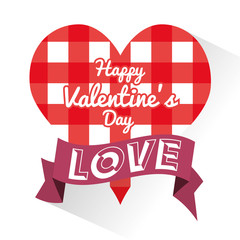 happy valentines day card vector illustration design