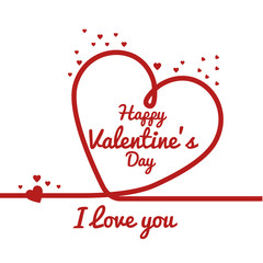 happy valentines day card vector illustration design