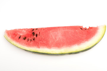 red watermelon slice isolated on white