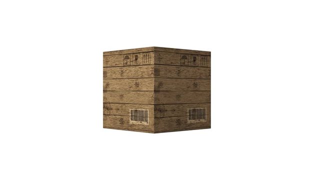 checking wood box packages quality isolated on white background with space for your logo or text seamless loop. shipping, logistics and retail goods delivery commercial business concept