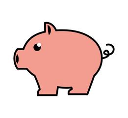 pigy savings flat icon vector illustration design