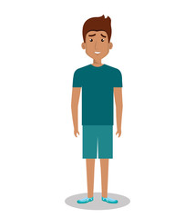 young man avatar character vector illustration design