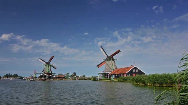 Windmills at the Zaanse Schans near Amsterdam, Holland