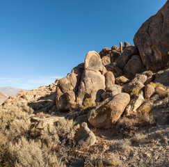 Fototapeta na wymiar Rocks at Alabama Hills at Lone Pine, CA, USA