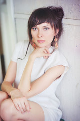 Naklejka premium gentle woman portrait