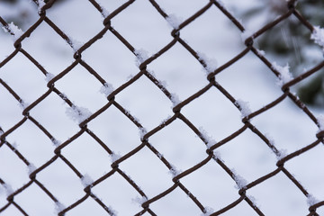 Winter snow fencing