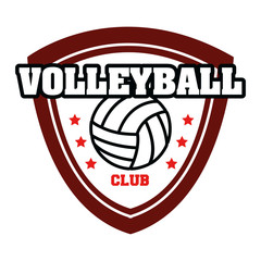 volleyball sport emblem icon vector illustration design