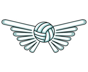 volleyball sport emblem icon vector illustration design