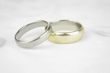Bride and groom  wedding rings