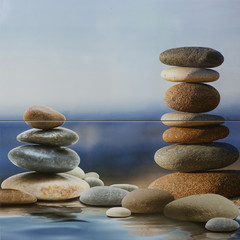 Tile texture, abstract stones on the sand