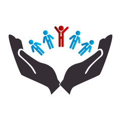 people silhouette teamwork icon vector illustration design