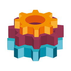 Fototapeta premium gear setting isolated icon vector illustration design