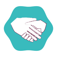 hand shake isolated icon vector illustration design