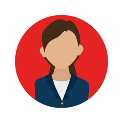Obraz na płótnie Canvas businesswoman character avatar icon vector illustration design