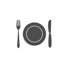 Fork knife dish icon