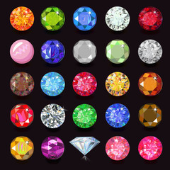 Colored gems set © Anna Rassadnikova