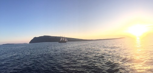 Santorini Romantic Island Boat Greece