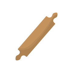 rolling pin wooden utensil kitchen vector illustration eps 10
