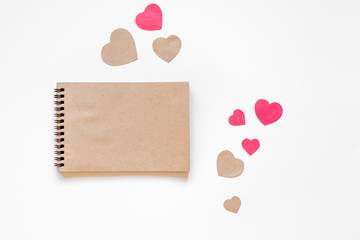 concept of Valentine's Day with heart background mock up