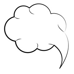 Isolated comic speech bubble on a white background, Vector illustration