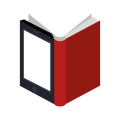electronic book technology icon vector illustration design