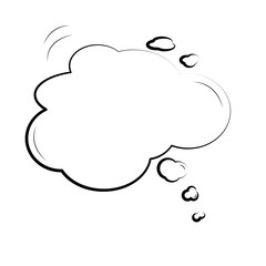Isolated comic speech bubble on a white background, Vector illustration