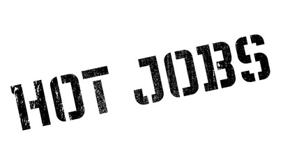 Hot Jobs rubber stamp. Grunge design with dust scratches. Effects can be easily removed for a clean, crisp look. Color is easily changed.