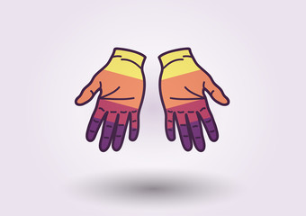 Colorful hands background