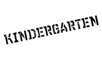 Kindergarten rubber stamp. Grunge design with dust scratches. Effects can be easily removed for a clean, crisp look. Color is easily changed.