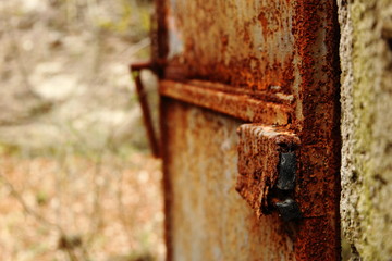 Rusty iron door